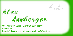 alex lamberger business card